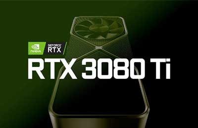 Photo de face de la GeForce RTX 3080 Ti